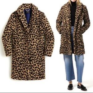 NWT J.Crew Cheeta Teddy Coat